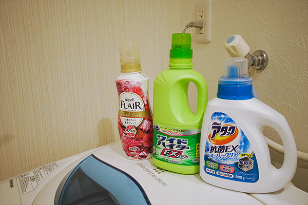 洗濯機・洗濯洗剤一式の写真